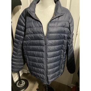 Hawke & Co Puffer Jacket  Lightweight Packable Sport Performance Blue Mens XL